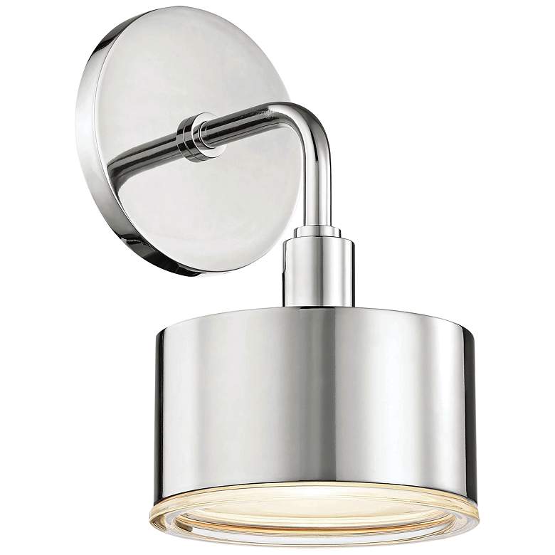 Image 1 Mitzi Nora 9" High Polished Nickel LED Wall Sconce