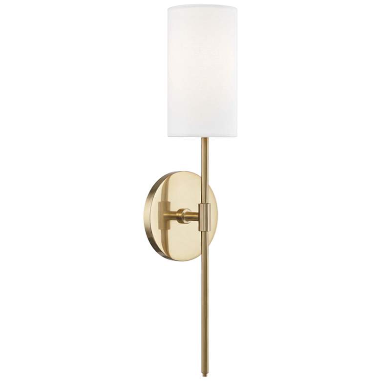 Image 1 Mitzi Olivia 18 3/4" High Aged Brass Wall Sconce