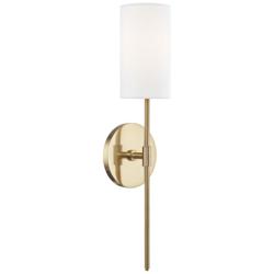 Mitzi Olivia 18 3/4&quot; High Aged Brass Wall Sconce