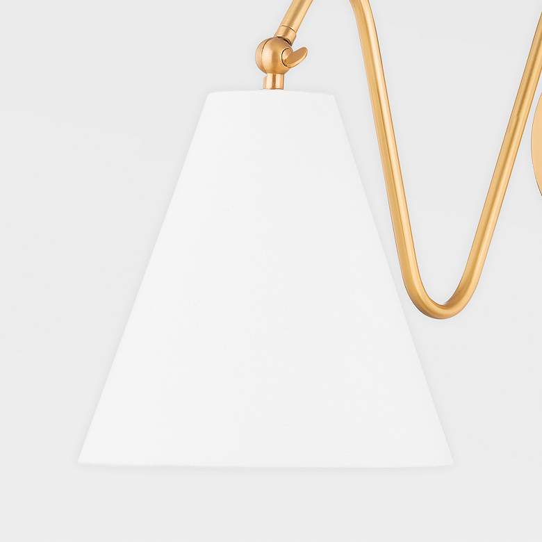 Image 3 Mitzi Onda 13" High Contemporary Aged Brass Wall Sconce more views