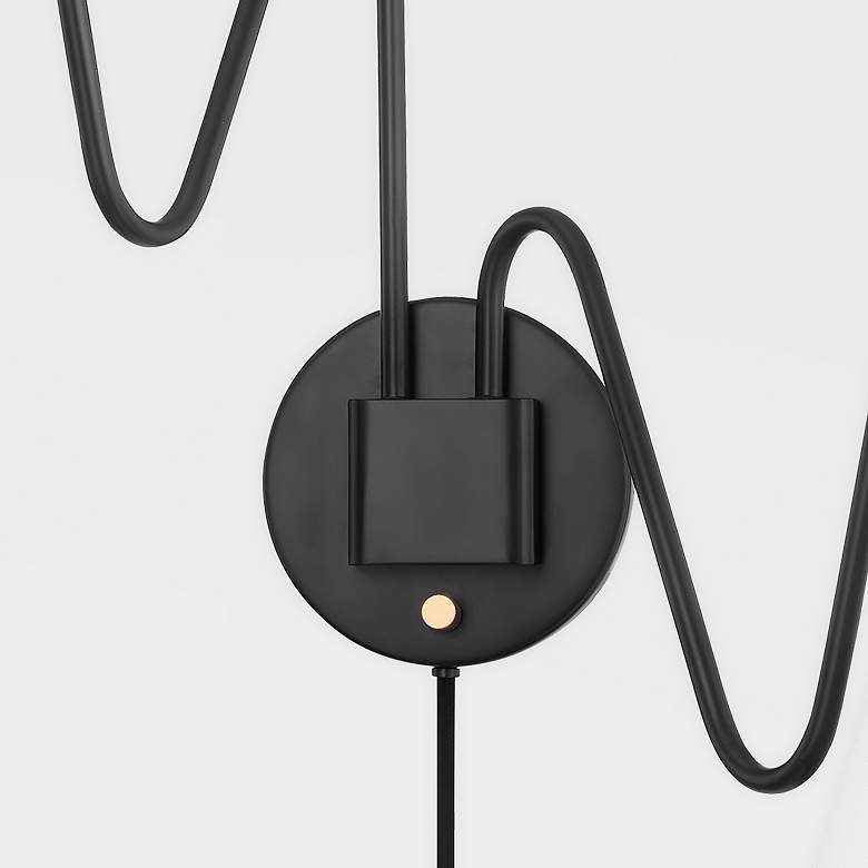 Image 3 Mitzi Onda 20 1/2" High Soft Black 2-Light Modern Wall Sconce more views