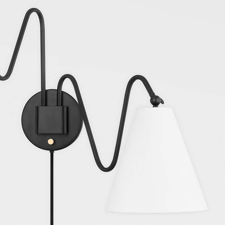 Image 4 Mitzi Onda 20 1/2" High Soft Black 2-Light Modern Wall Sconce more views