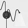 4_Mitzi Onda 20 1/2" High Soft Black 2-Light Modern Wall Sconce more views