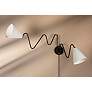 6_Mitzi Onda 20 1/2" High Soft Black 2-Light Modern Wall Sconce more views