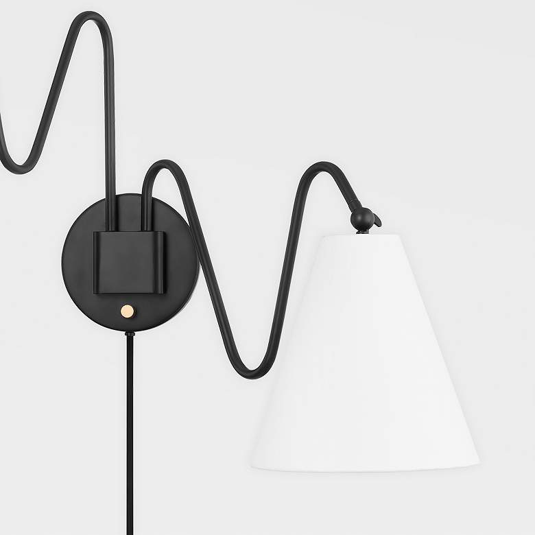 Image 7 Mitzi Onda 20 1/2" High Soft Black 2-Light Modern Wall Sconce more views