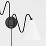 7_Mitzi Onda 20 1/2" High Soft Black 2-Light Modern Wall Sconce more views