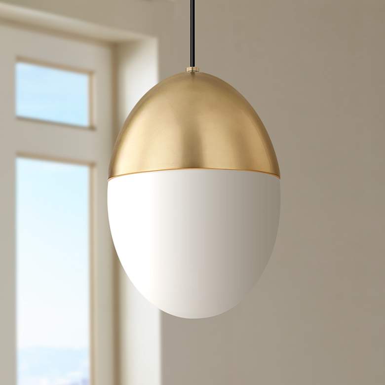Image 1 Mitzi Orion 10" Wide Aged Brass Mini Pendant