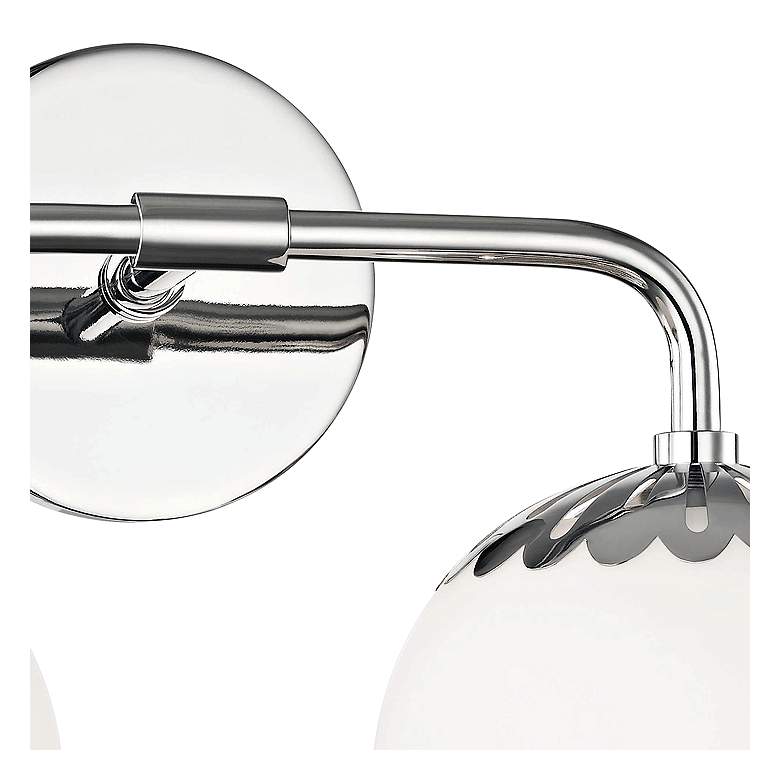 Image 3 Mitzi Paige 10 1/2" High Polished Nickel 2-Light Wall Sconce more views