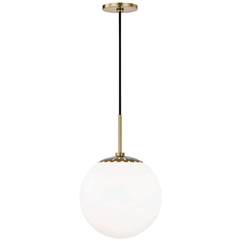 Image 2 Mitzi Paige 11 1/2" Wide Aged Brass Mini Pendant