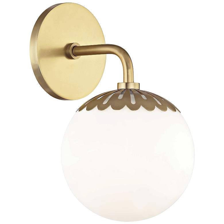 Image 2 Mitzi Paige 11" High Aged Brass Wall Sconce
