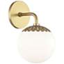 Mitzi Paige 11" High Aged Brass Wall Sconce