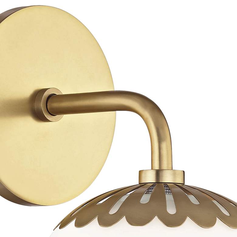 Image 3 Mitzi Paige 11" High Aged Brass Wall Sconce more views