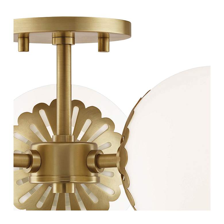 Image 3 Mitzi Paige 16 1/42" Wide Aged Brass 3-Light Ceiling Light more views