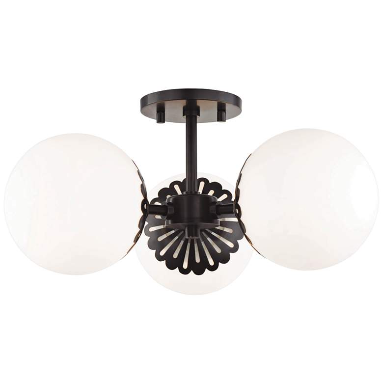 Image 2 Mitzi Paige 17 1/2 inch Wide Old Bronze 3-Light Ceiling Light