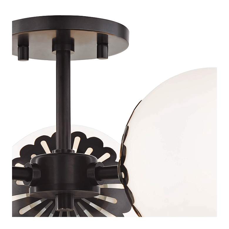 Image 3 Mitzi Paige 17 1/2" Wide Old Bronze 3-Light Ceiling Light more views