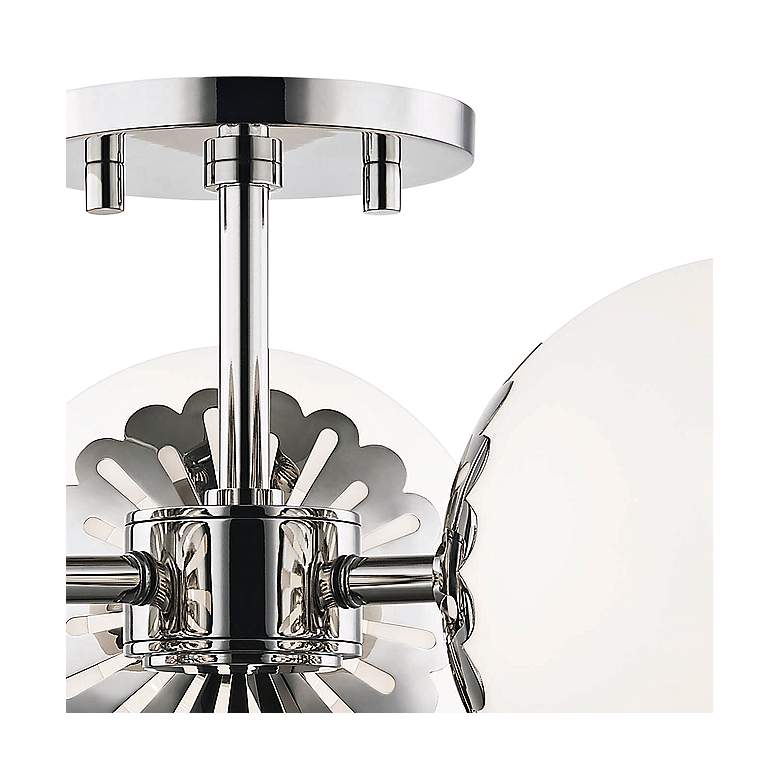 Image 3 Mitzi Paige 17 1/2"W Polished Nickel 3-Light Ceiling Light more views