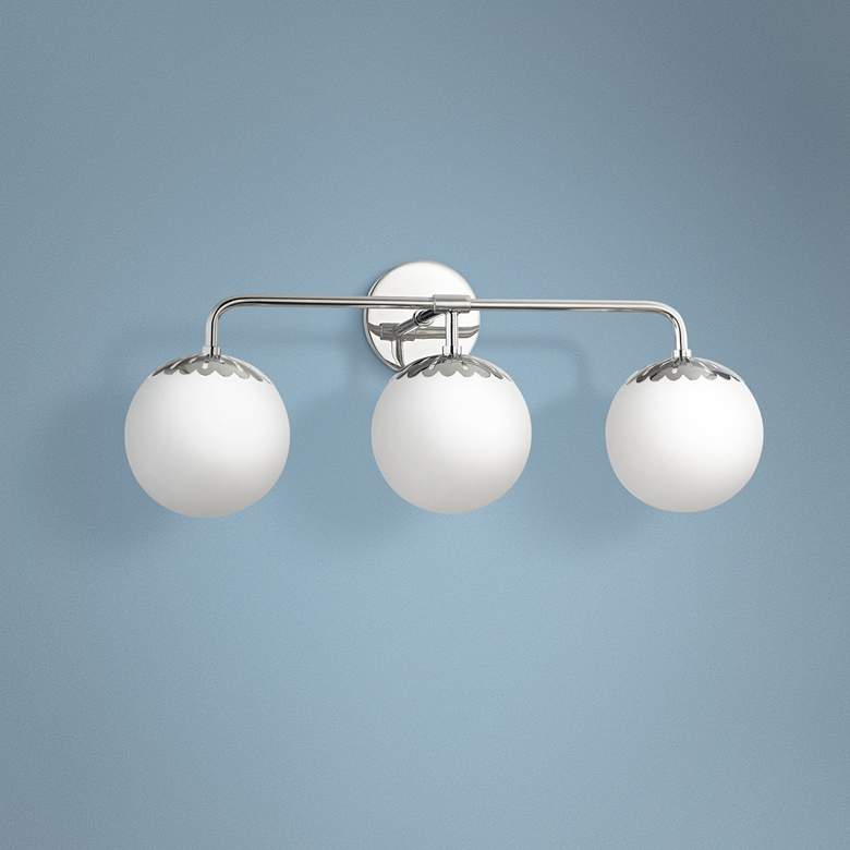 Image 1 Mitzi Paige 23 1/4" Wide Polished Nickel 3-Light Bath Light