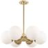 Mitzi Paige 26" Wide Aged Brass 6-Light Chandelier