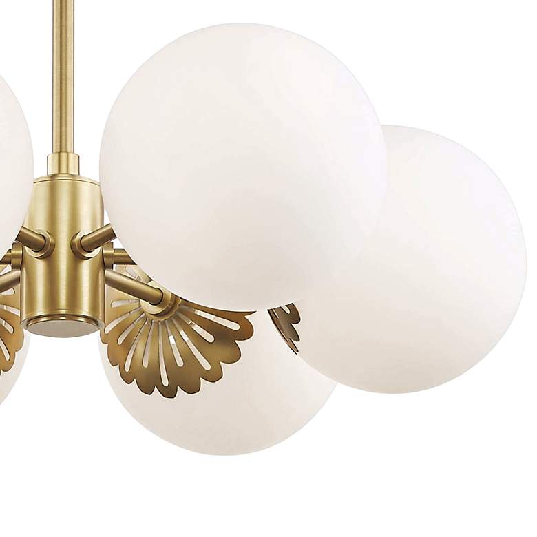 Image 3 Mitzi Paige 26" Wide Aged Brass 6-Light Chandelier more views