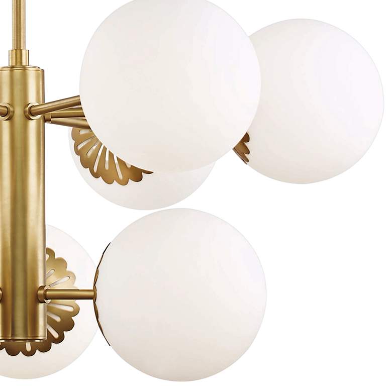 Image 3 Mitzi Paige 33 inch Wide Aged Brass 9-Light Chandelier more views
