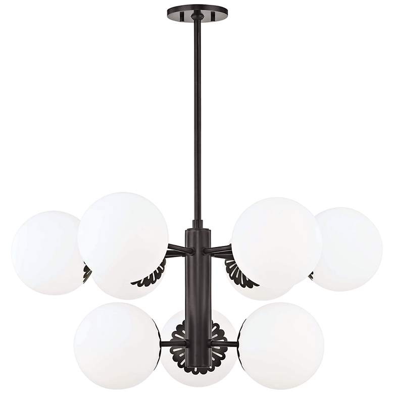 Image 2 Mitzi Paige 33 inch Wide Old Bronze 9-Light Chandelier