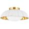 Mitzi Penelope 14"W Aged Brass and Satin White Ceiling Light