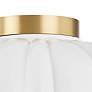 3_Mitzi Penelope 14"W Aged Brass and Satin White Ceiling Light more views