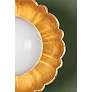 6_Mitzi Penelope 14"W Aged Brass and Satin White Ceiling Light more views