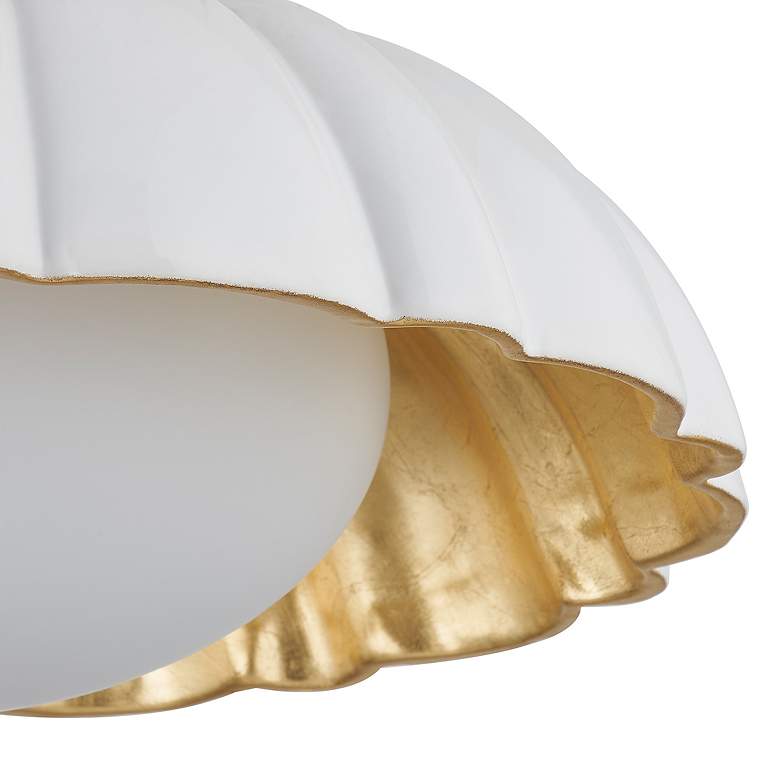 Image 4 Mitzi Penelope 28" Aged Brass 1 Light Flush Mount more views