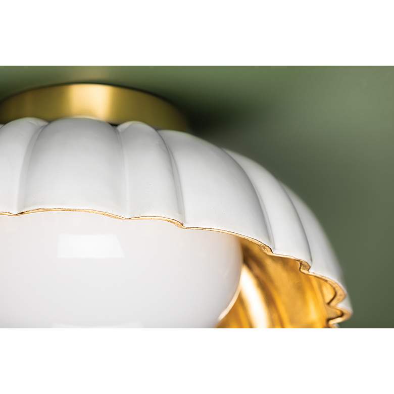 Image 5 Mitzi Penelope 28" Aged Brass 1 Light Flush Mount more views