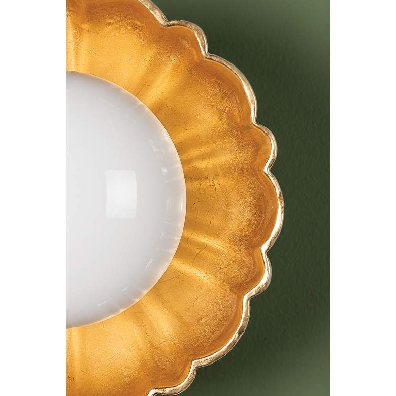 Image 6 Mitzi Penelope 28" Aged Brass 1 Light Flush Mount more views