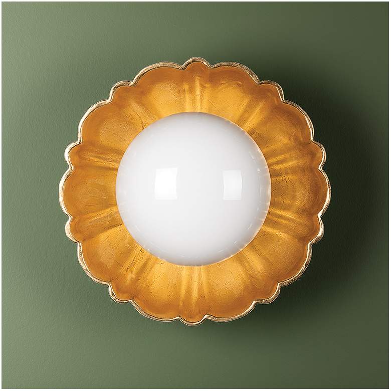 Image 7 Mitzi Penelope 28" Aged Brass 1 Light Flush Mount more views