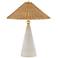 Mitzi Perilla 28" High Modern Wicker Shade White Ceramic Table Lamp