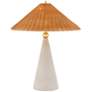 2_Mitzi Perilla 28" High Modern Wicker Shade White Ceramic Table Lamp more views