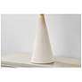3_Mitzi Perilla 28" High Modern Wicker Shade White Ceramic Table Lamp more views