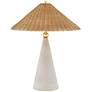 4_Mitzi Perilla 28" High Modern Wicker Shade White Ceramic Table Lamp more views