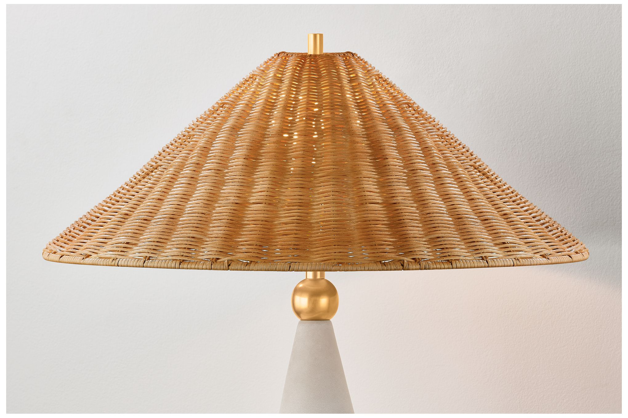 Image 6 Mitzi Perilla 28" High Modern Wicker Shade White Ceramic Table Lamp more views
