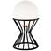 Mitzi Petra 13 3/4" High Nickel and Black Accent Table Lamp