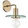 Mitzi Peyton 11 1/4" High Aged Brass Wall Sconce
