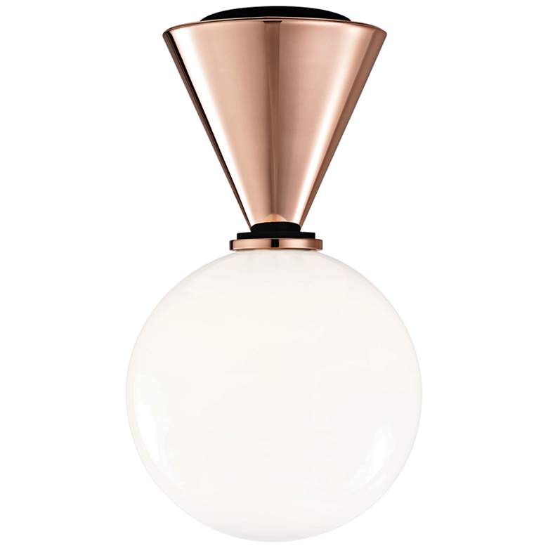 Image 1 Mitzi Piper 7 1/2" Wide Polished Copper LED Ceiling Light