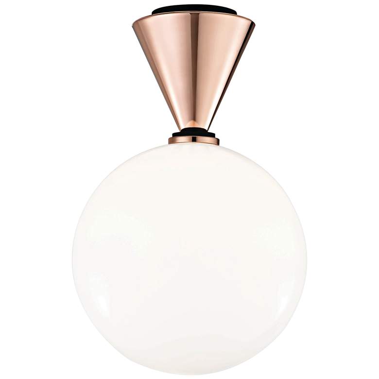 Image 1 Mitzi Piper 9" Wide Polished Copper LED Ceiling Light