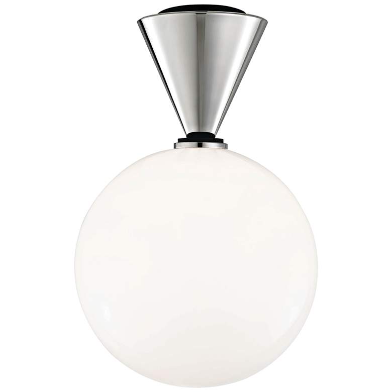 Image 1 Mitzi Piper 9 inch Wide Polished Nickel LED Ceiling Light