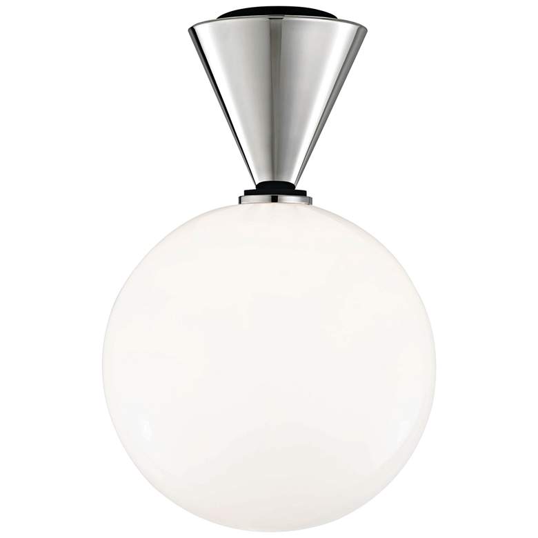 Image 1 Mitzi Piper 9" Wide Polished Nickel LED Ceiling Light