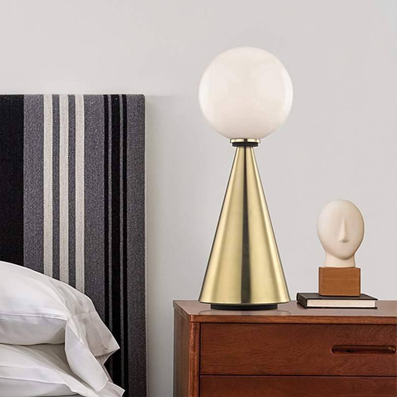 Image 1 Mitzi Piper Aged Brass 19 3/4" High LED Accent Table Lamp