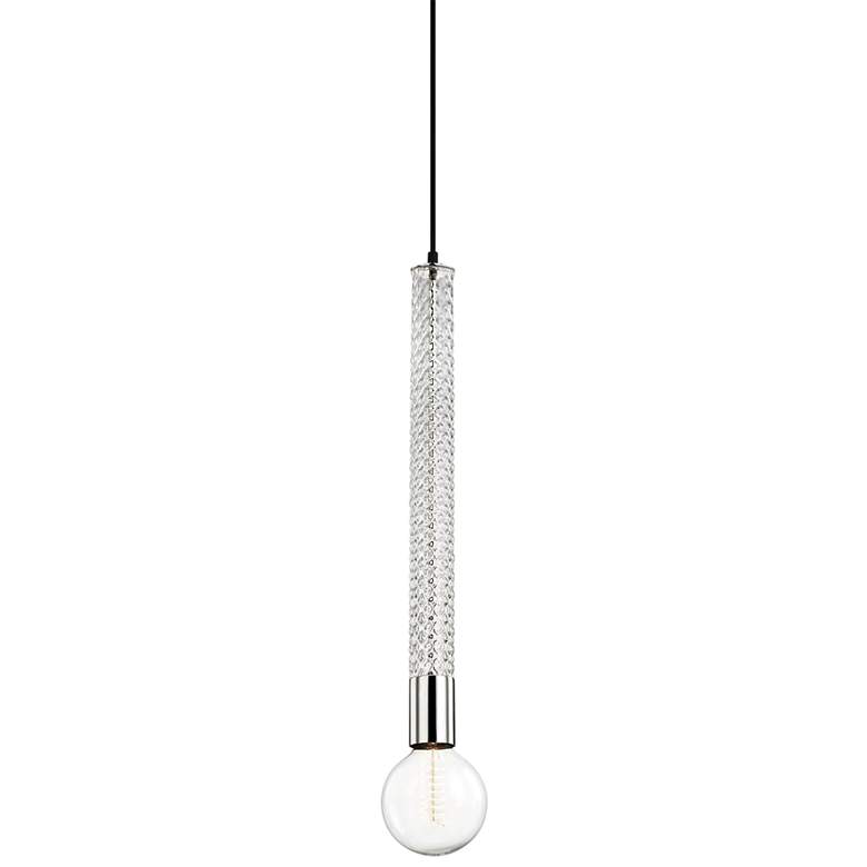 Image 1 Mitzi Pippin 5" Wide Polished Nickel Mini Pendant