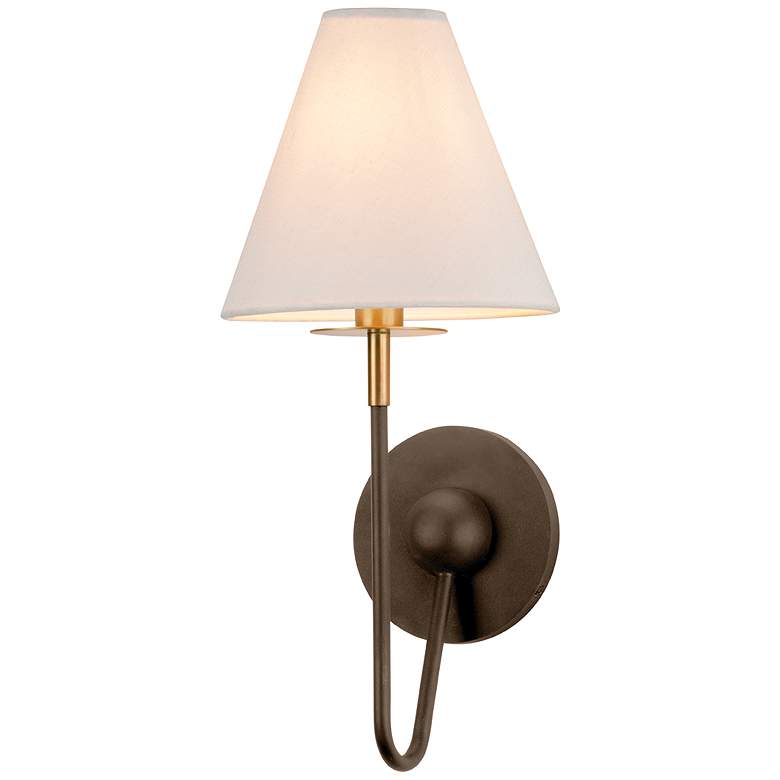 Image 1 Mitzi Polly Wall Sconce 7" in Aged Brass and Bronze