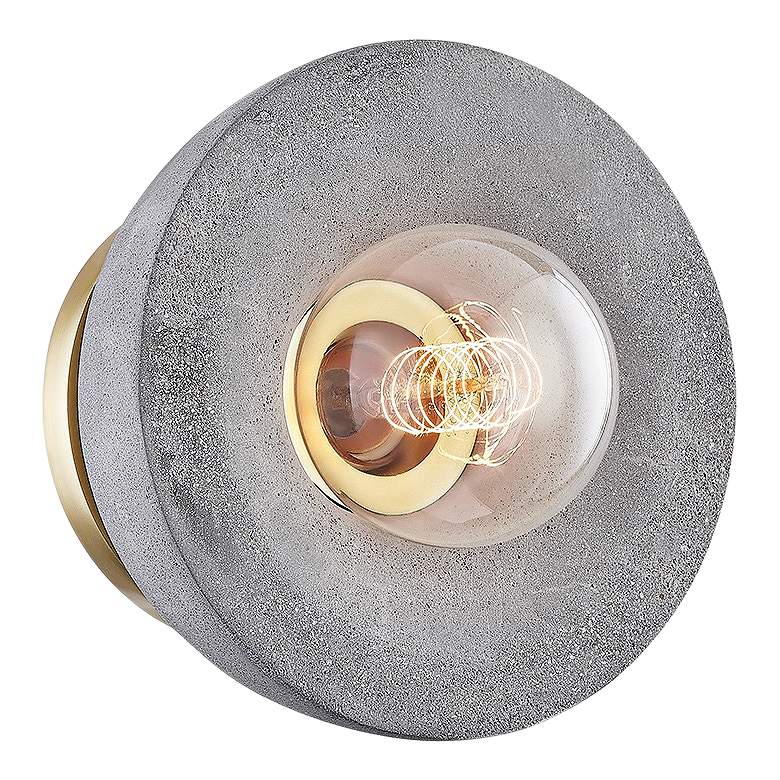 Image 1 Mitzi Poppy 7 inch Wide Aged Brass Ceiling Light