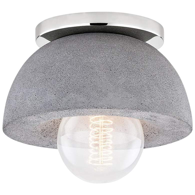 Image 1 Mitzi Poppy 7 inch Wide Polished Nickel Ceiling Light