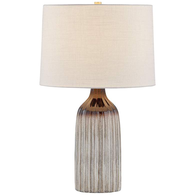 Image 2 Mitzi Raisa Table Lamp 16" in Aged Brass and Ceramic Affogato