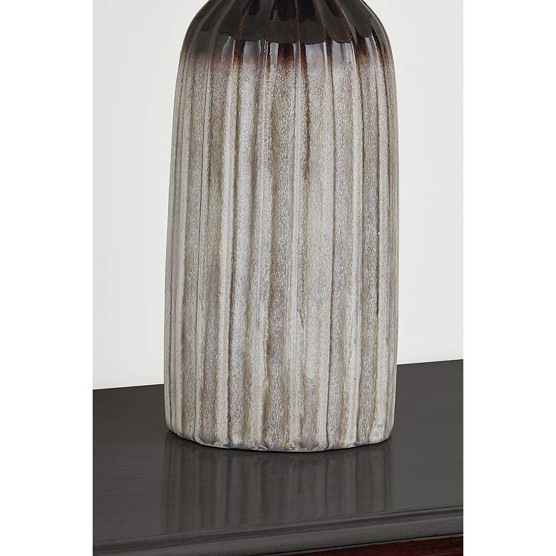 Image 5 Mitzi Raisa Table Lamp 16" in Aged Brass and Ceramic Affogato more views
